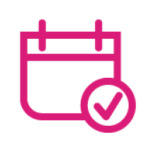 Calendar with checkmark icon 