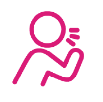 Coughing and sneezing icon